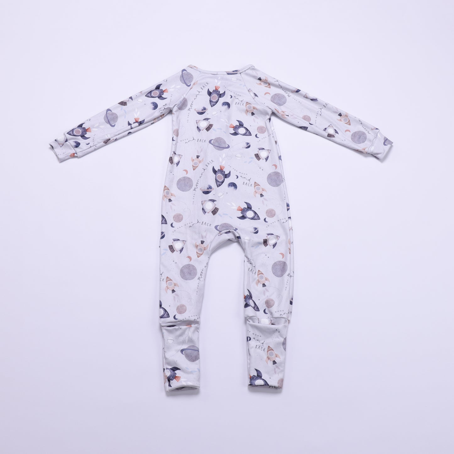 To the Moon Double Zip Fuzzy Convertible Footie