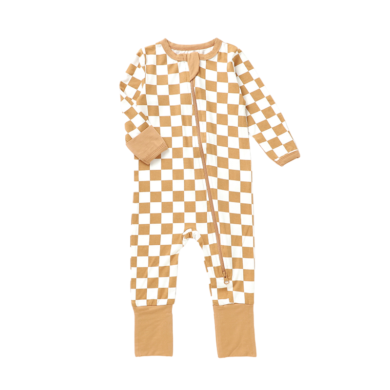 Brown Checker Convertible Footie