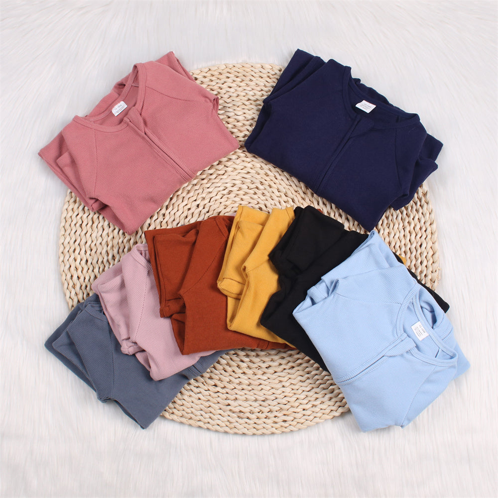 Ribbed Bamboo Double Zip Convertible Footie