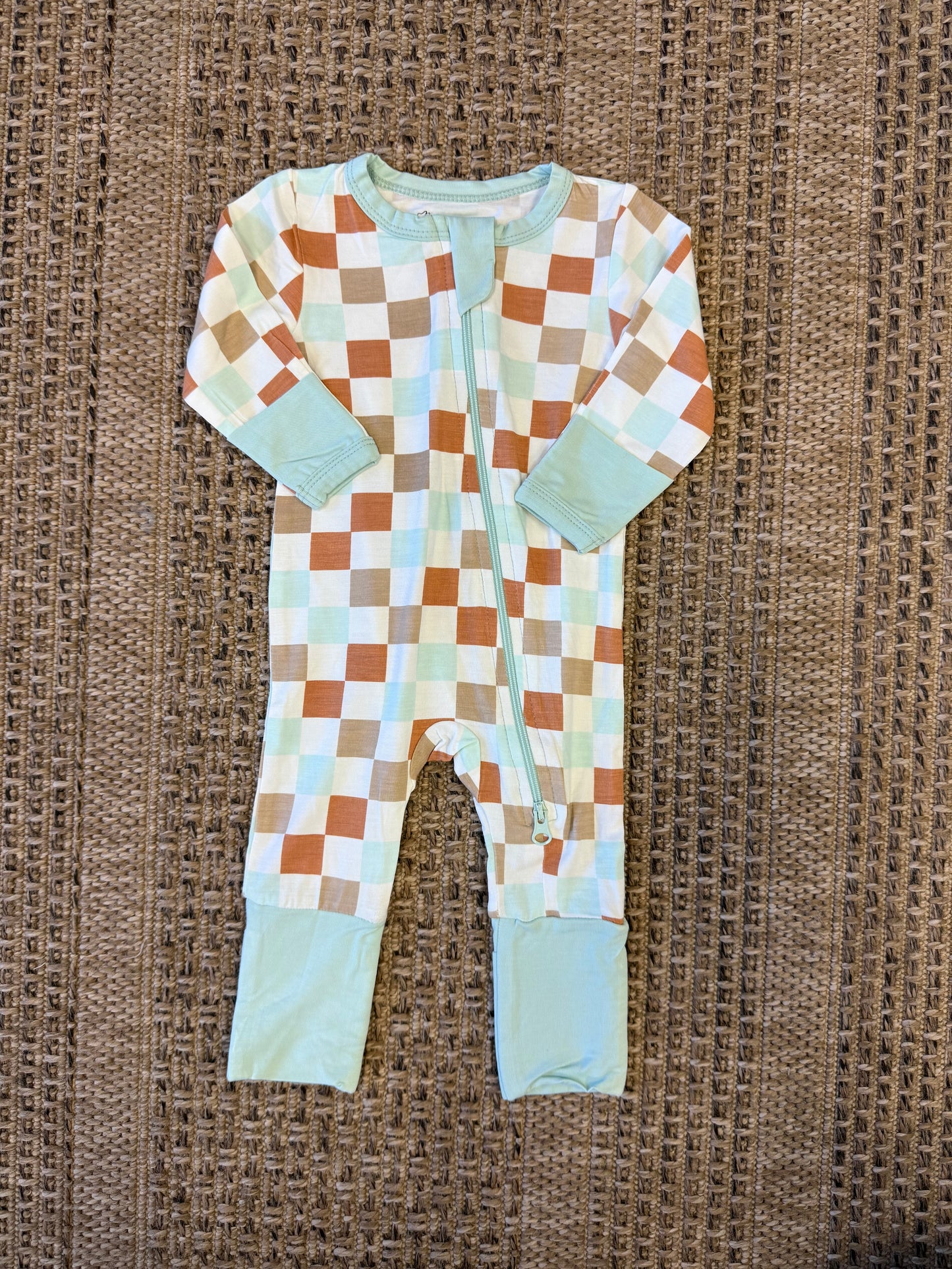 Multicolor Checker Convertible Footie