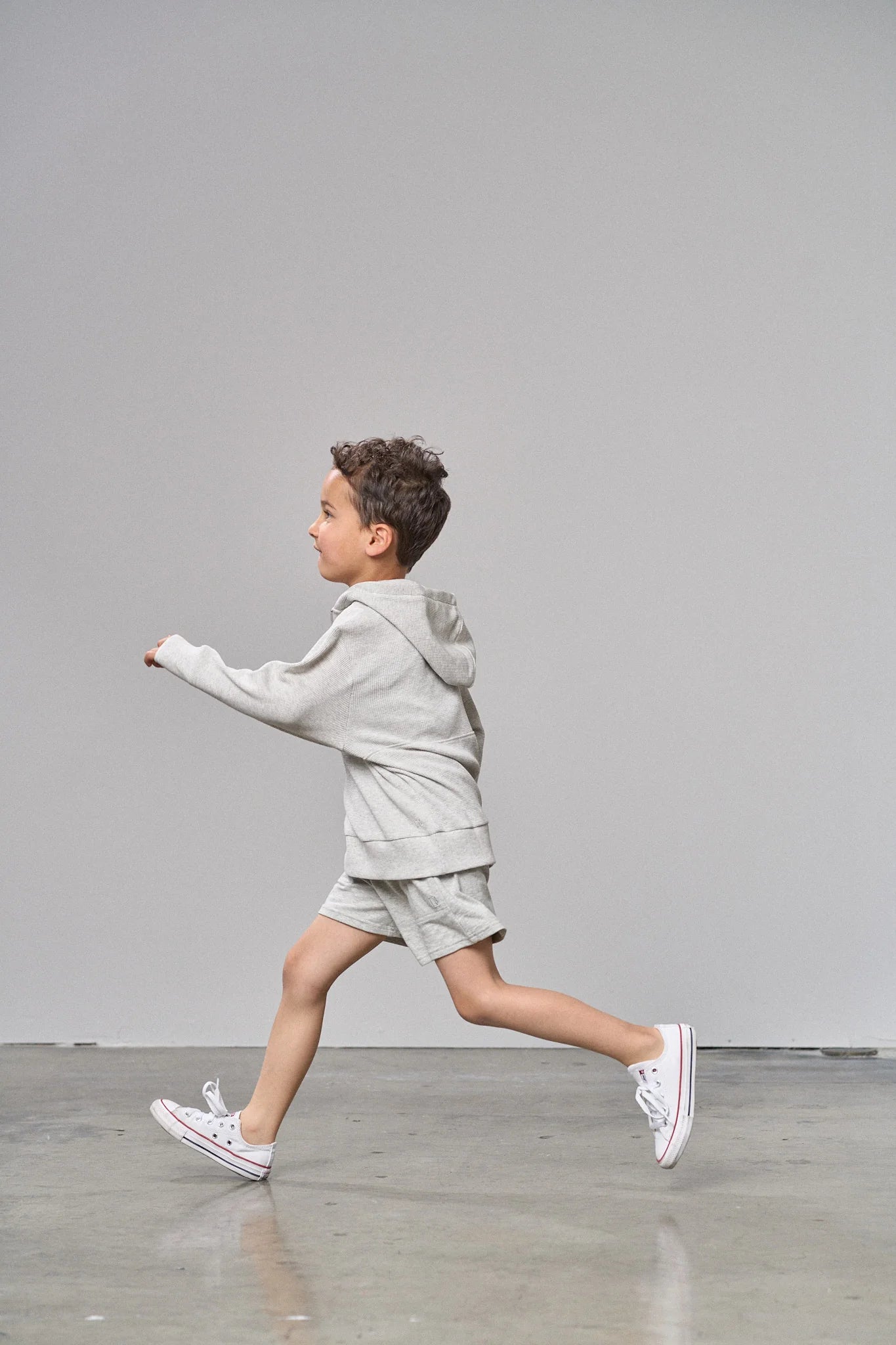 Waffle Hoodie - Light Heather Grey