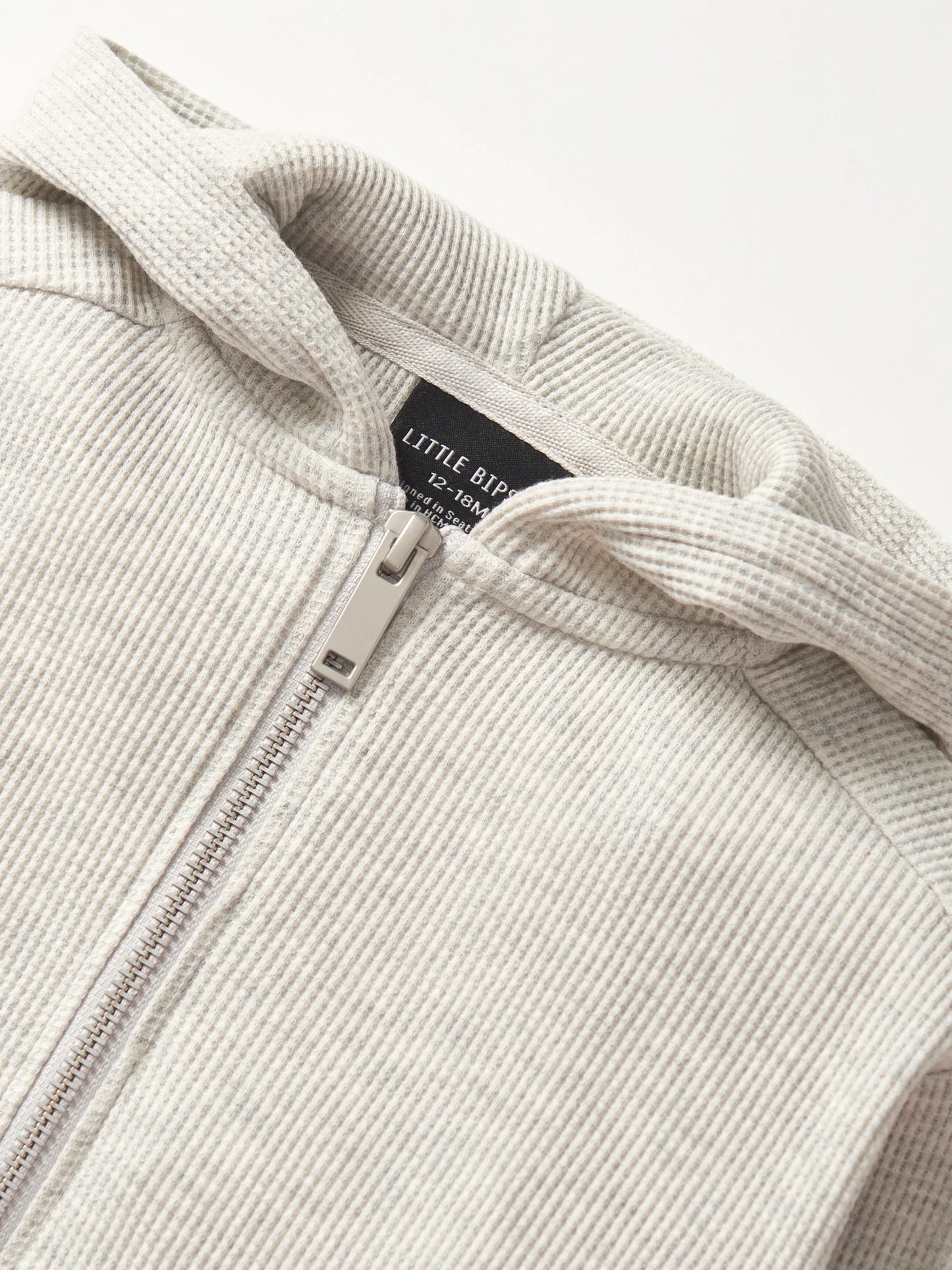Waffle Hoodie - Light Heather Grey
