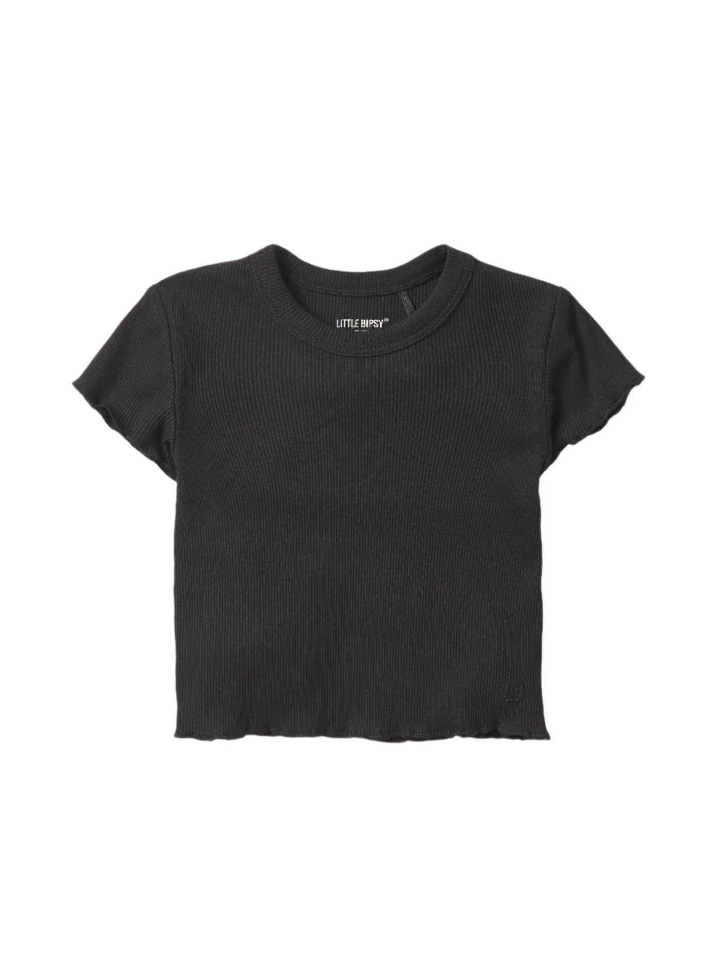 Black Ribbed Tee