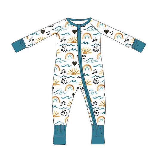 Rainbows & Sunshine Double Zip Footie