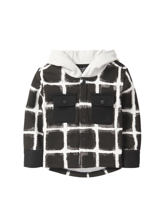 Checkered Hooded Shacket