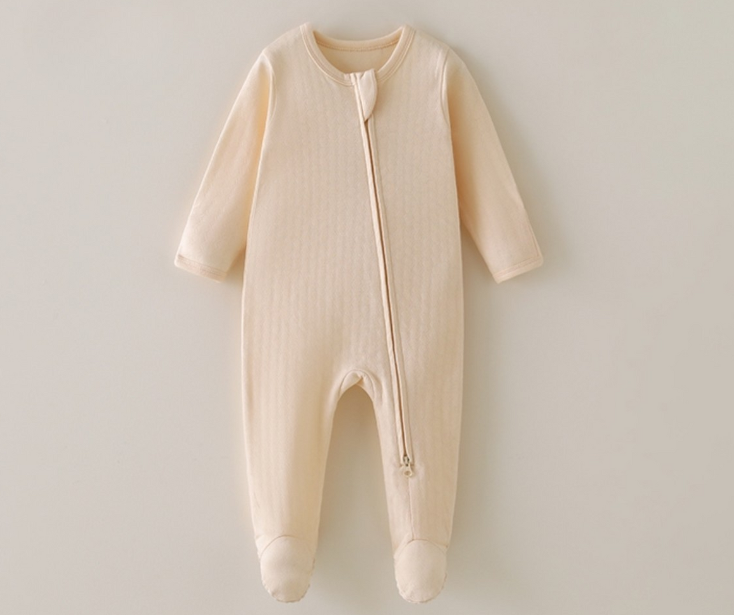 Cream Honeycomb Pointelle Footie