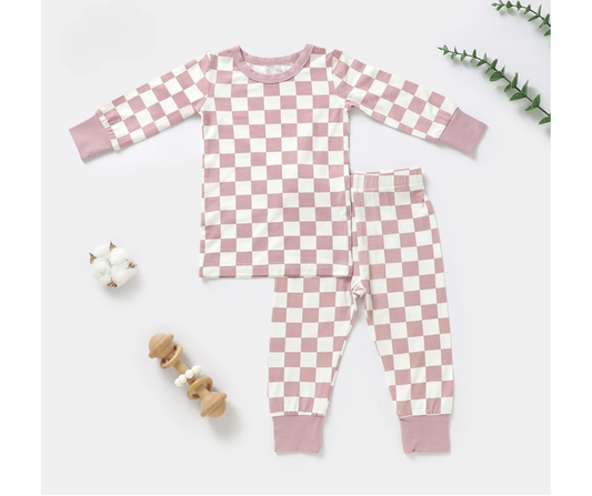 Pink Checker 2 Piece Set