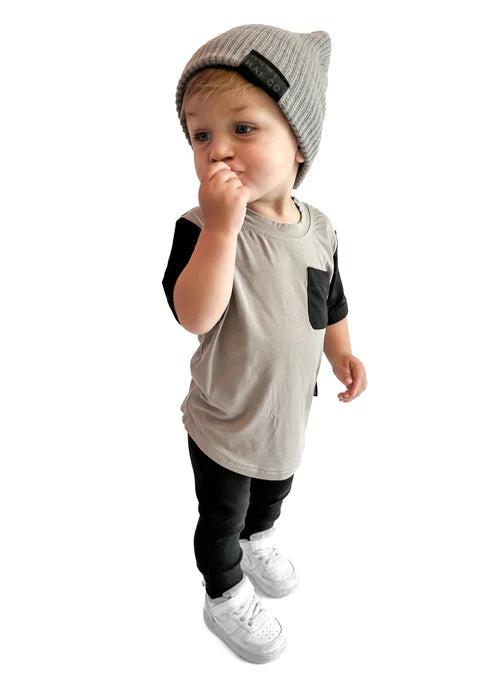 Pocket Tee - Slate Color Block